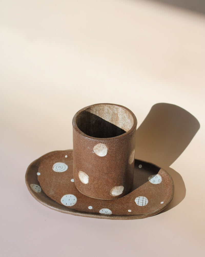 Cosmos Ceramic Cup and Plate Set