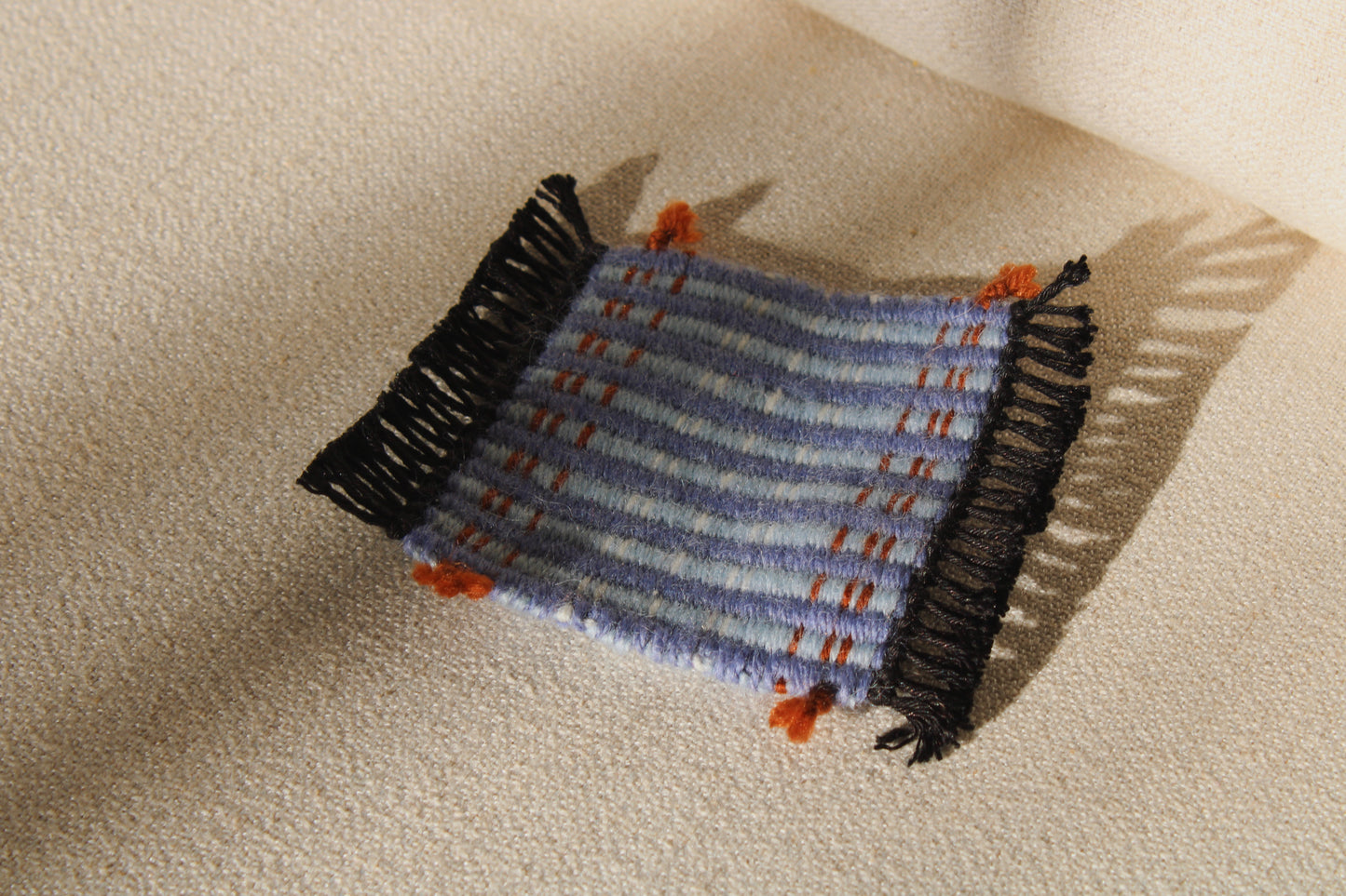 Posavasos de lana tejido a mano Indigo Loom