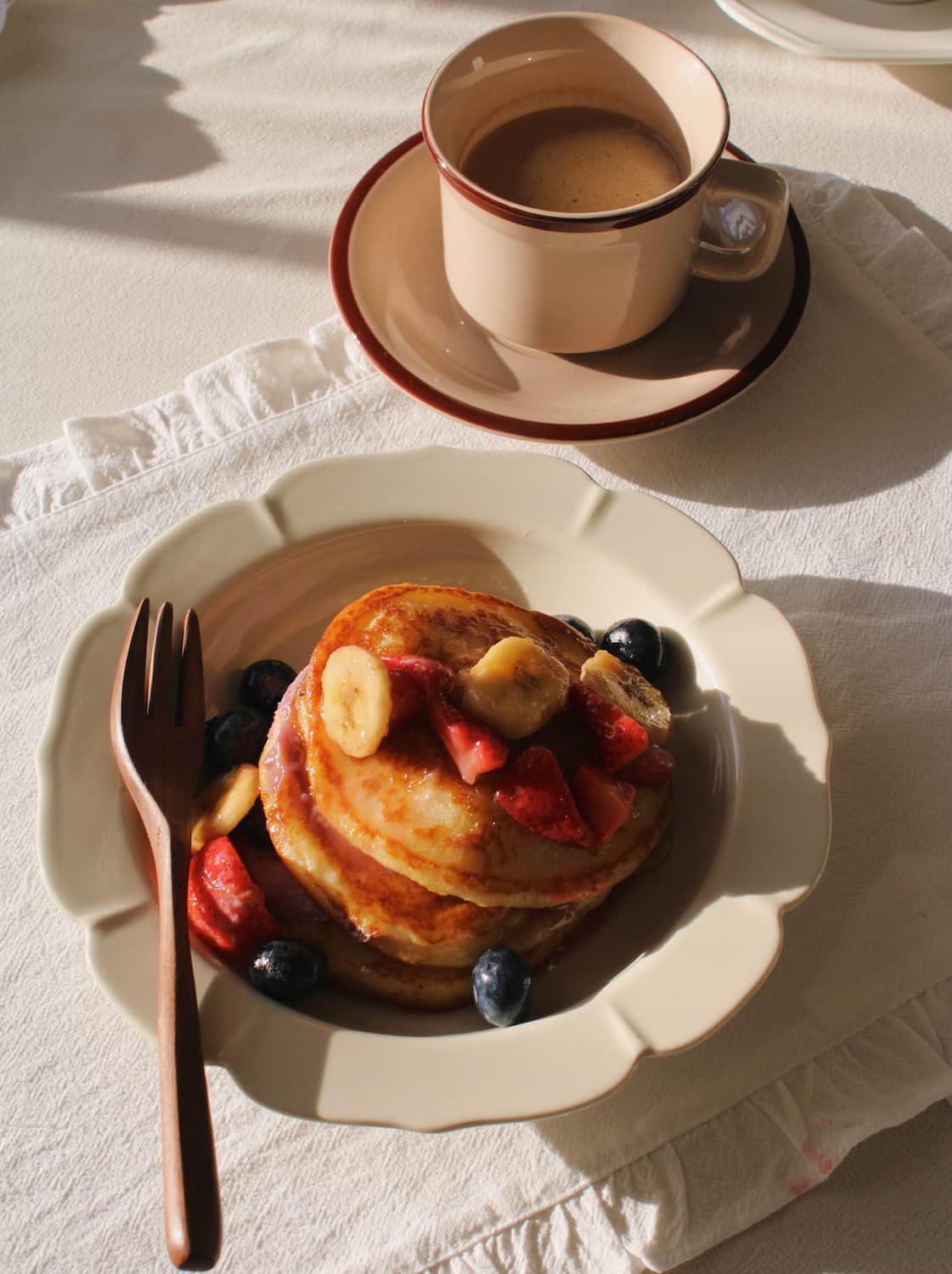 Golden Morning Frühstücksset | Keramikteller & Tasse