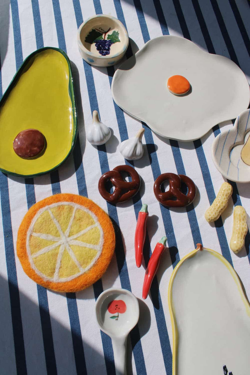 Peanut Ceramic Chopstick Rest Set