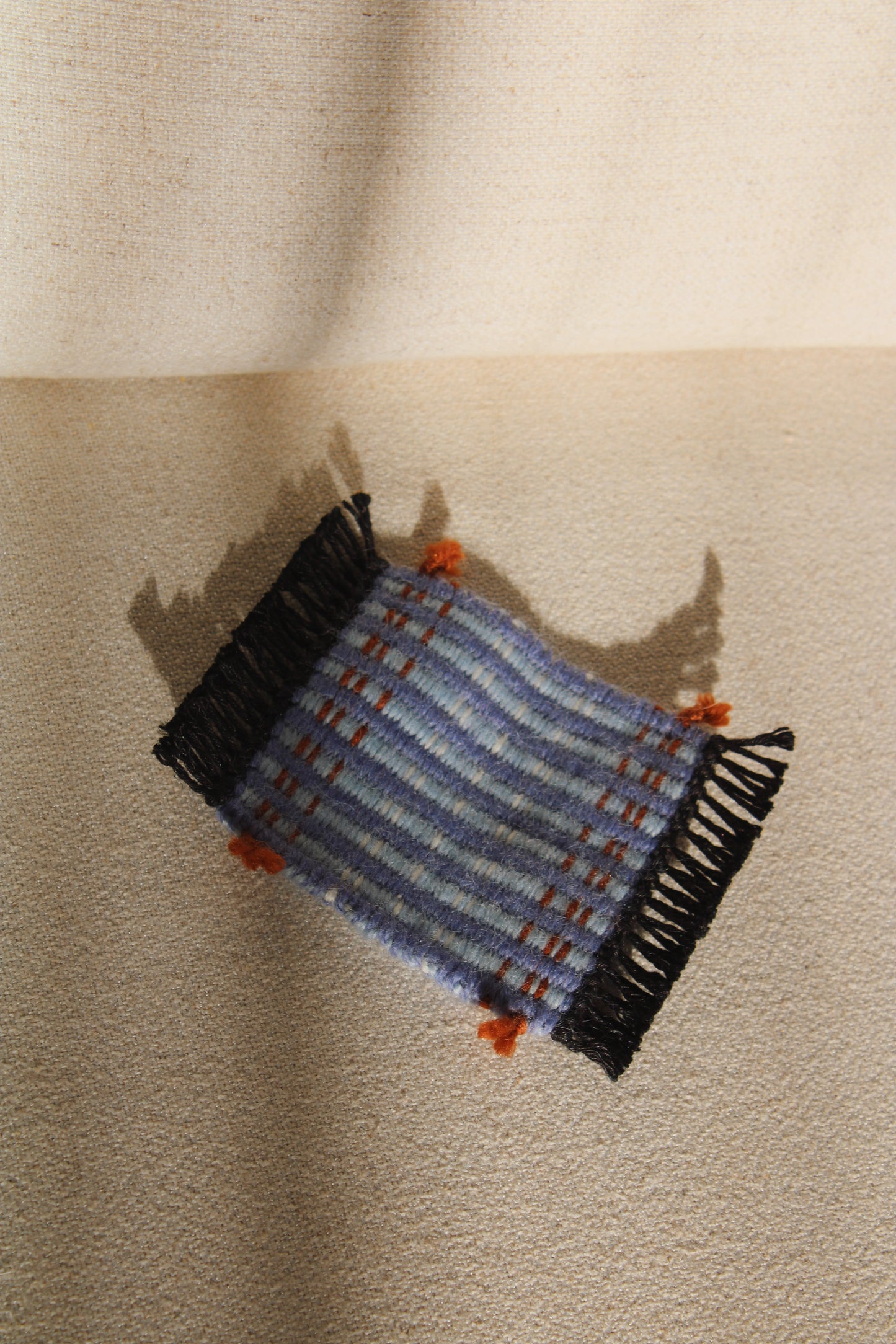 Posavasos de lana tejido a mano Indigo Loom