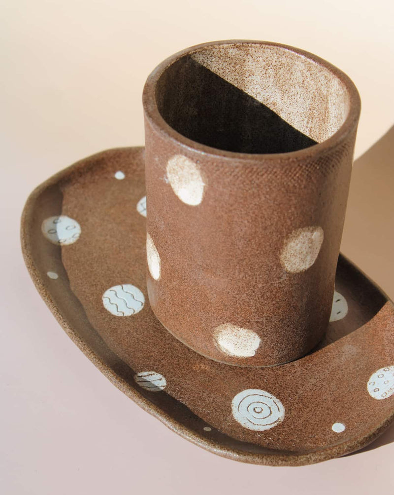 Cosmos Ceramic Cup and Plate Set