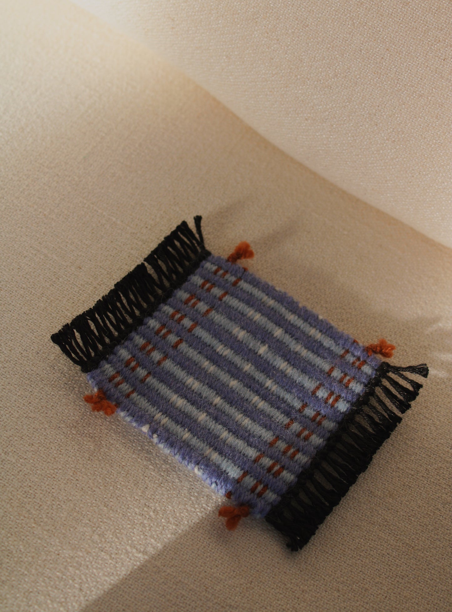 Posavasos de lana tejido a mano Indigo Loom