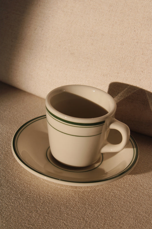 Taza y Plato Verde