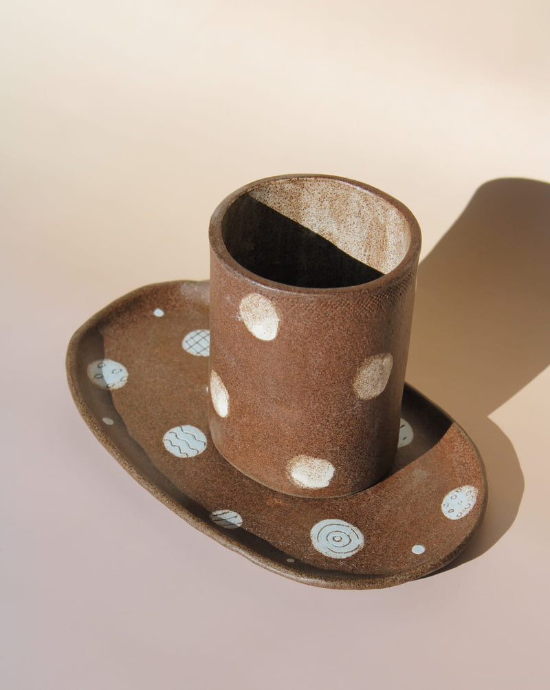 Cosmos Ceramic Cup and Plate Set