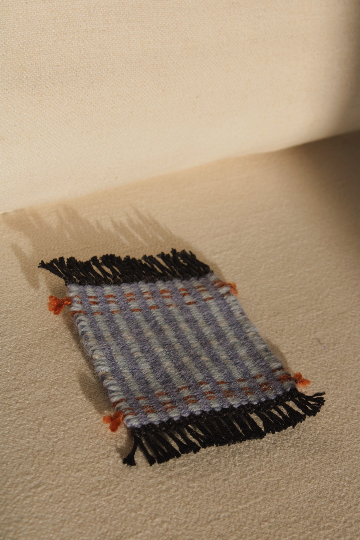 Posavasos de lana tejido a mano Indigo Loom