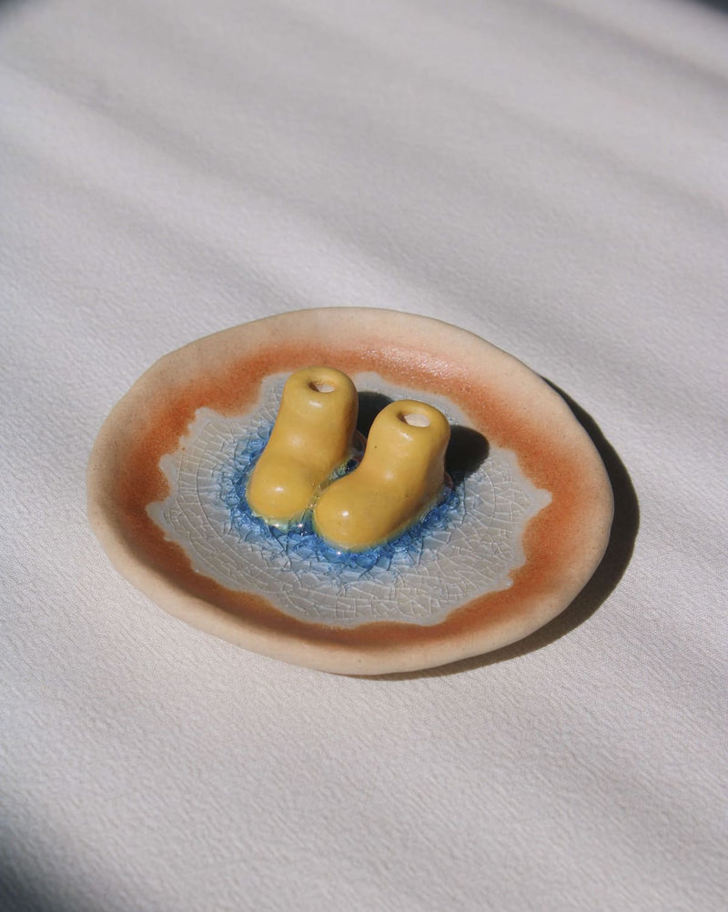 Yellow Boots Incense Holder