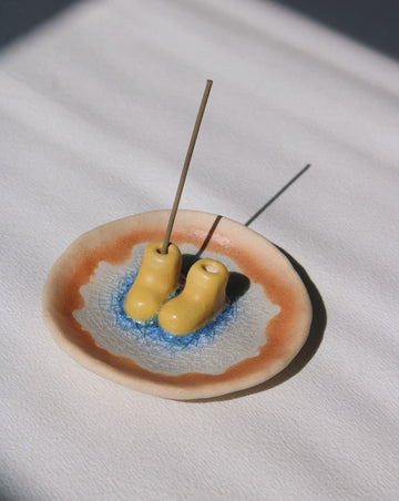 Yellow Boots Incense Holder
