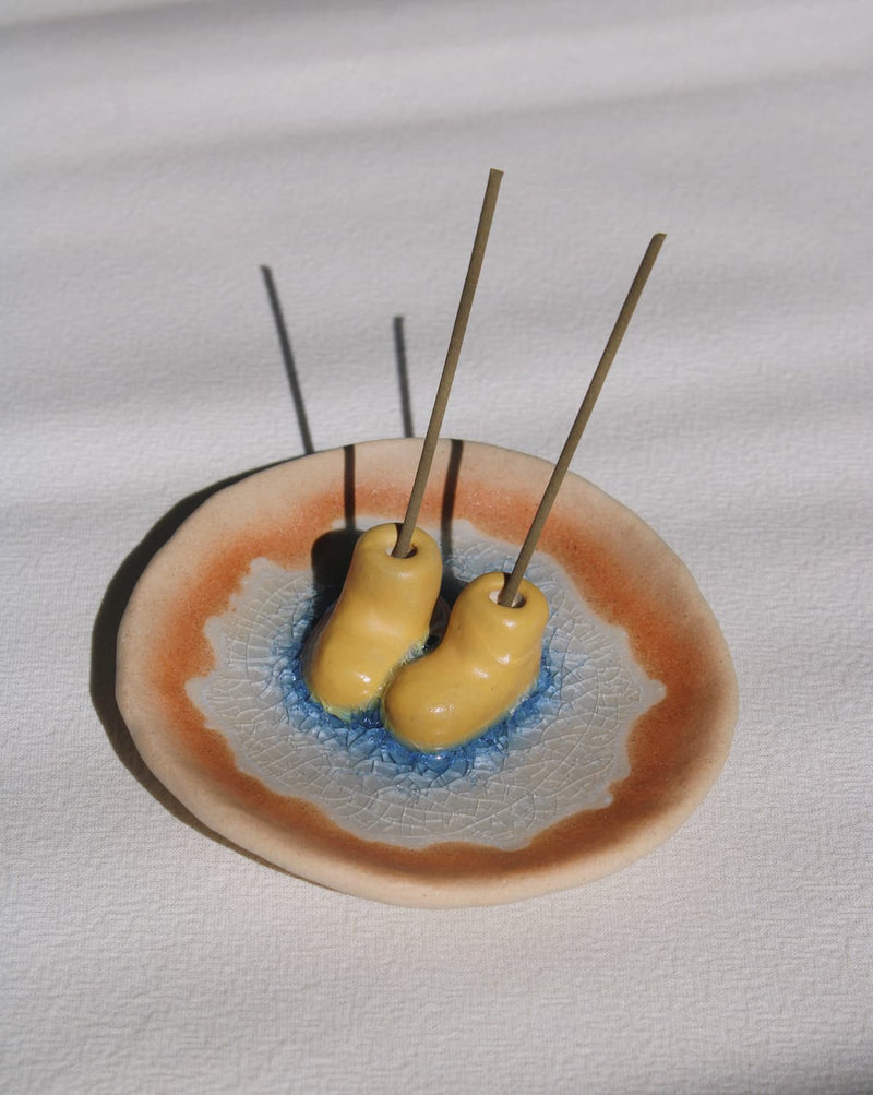 Yellow Boots Incense Holder