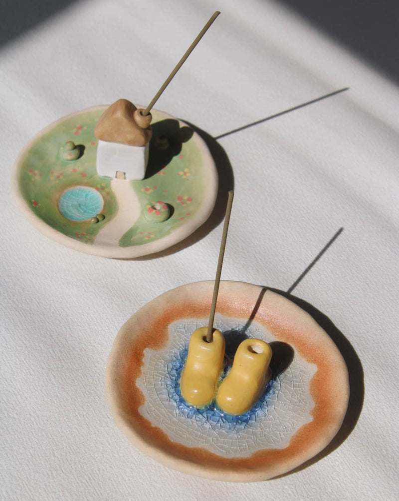 Yellow Boots Incense Holder