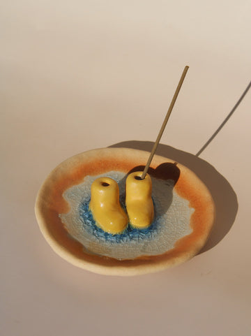 Yellow Boots Incense Holder