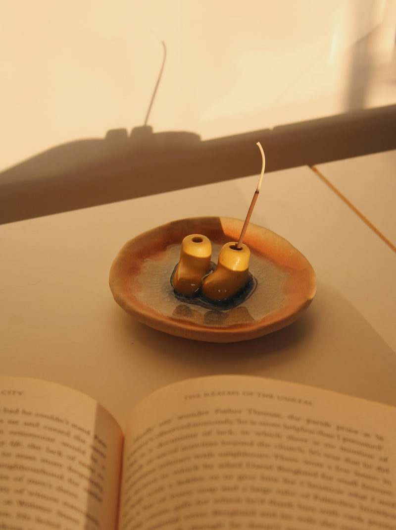 Yellow Boots Incense Holder