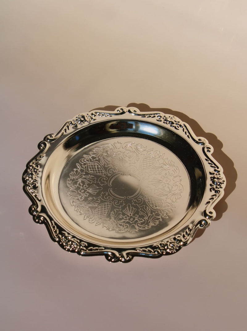 Prato de sobremesa Lacey Silver