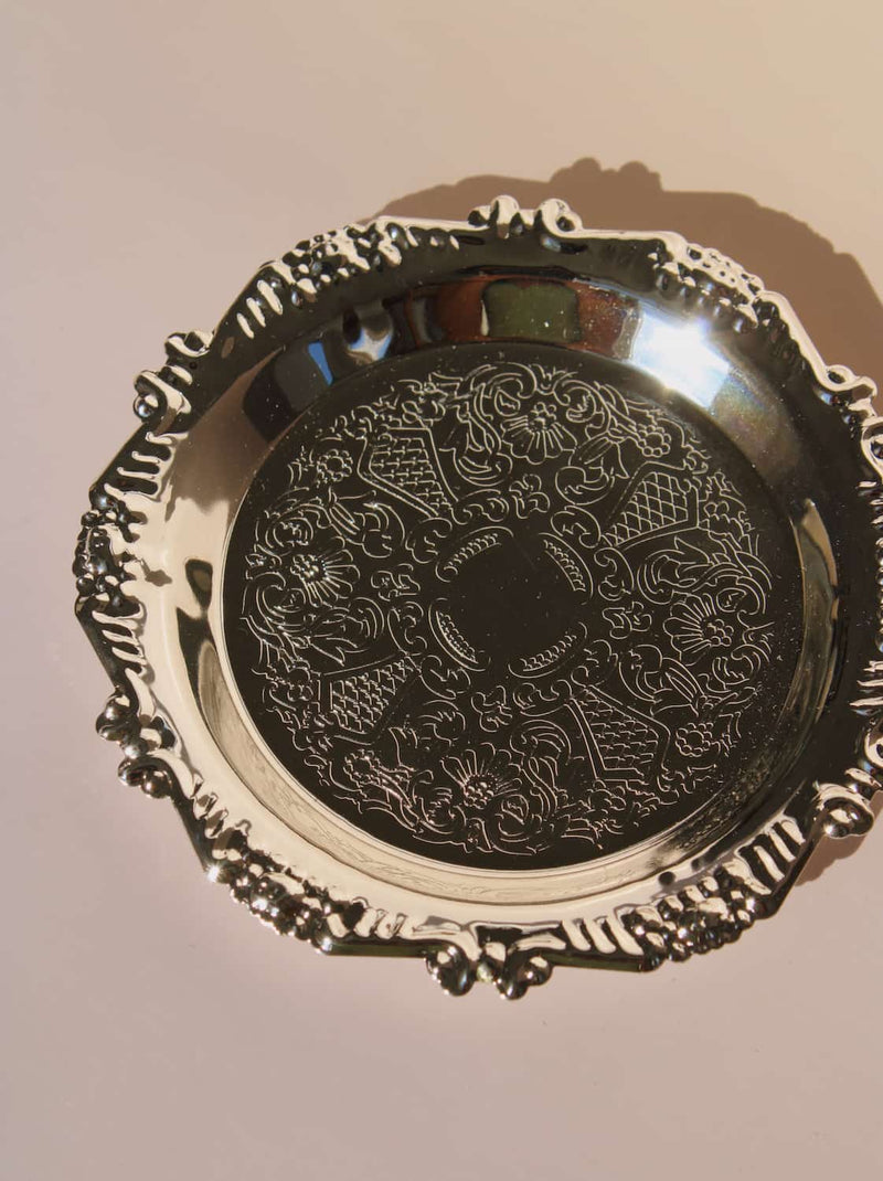 Prato de sobremesa Lacey Silver