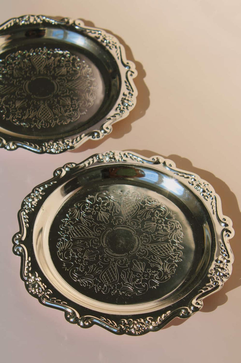 Prato de sobremesa Lacey Silver