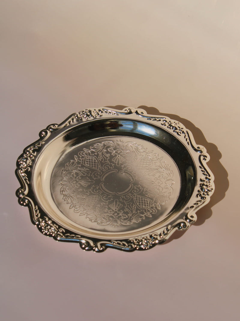 Prato de sobremesa Lacey Silver