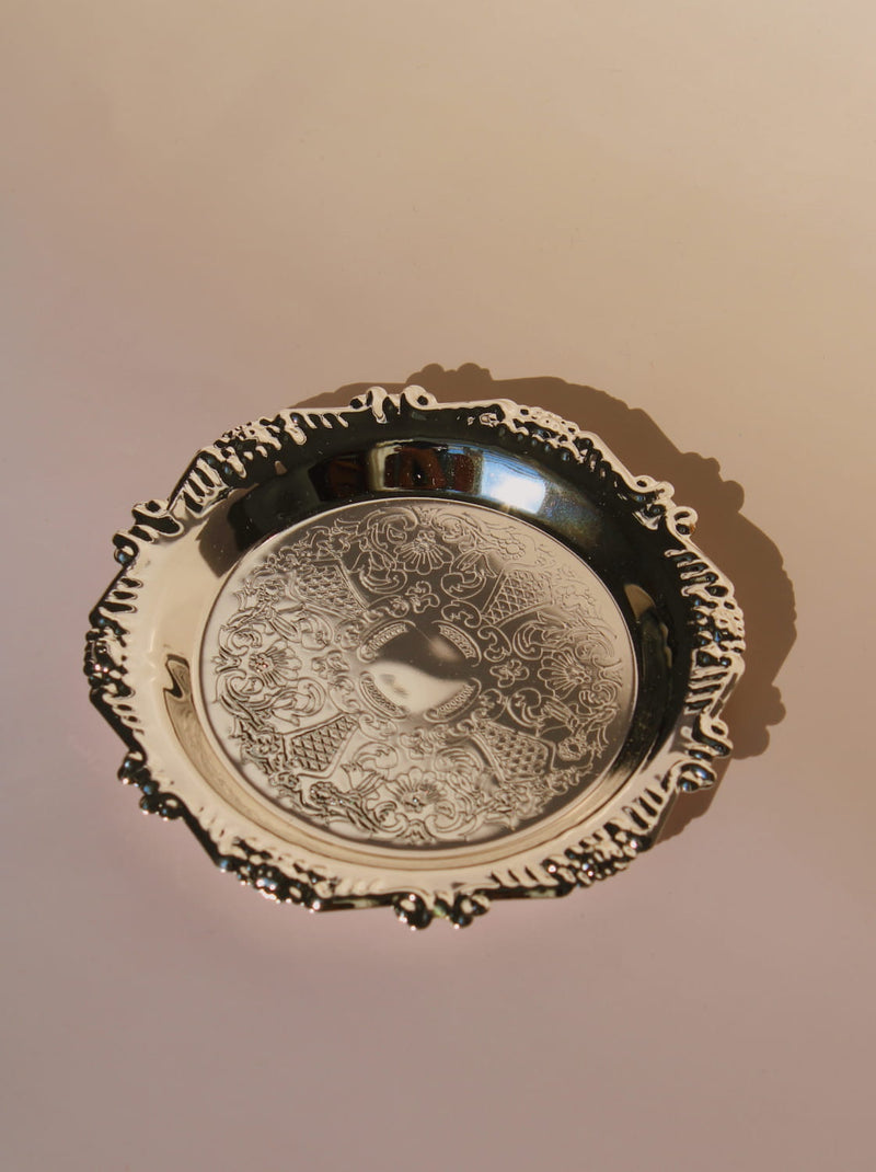 Prato de sobremesa Lacey Silver