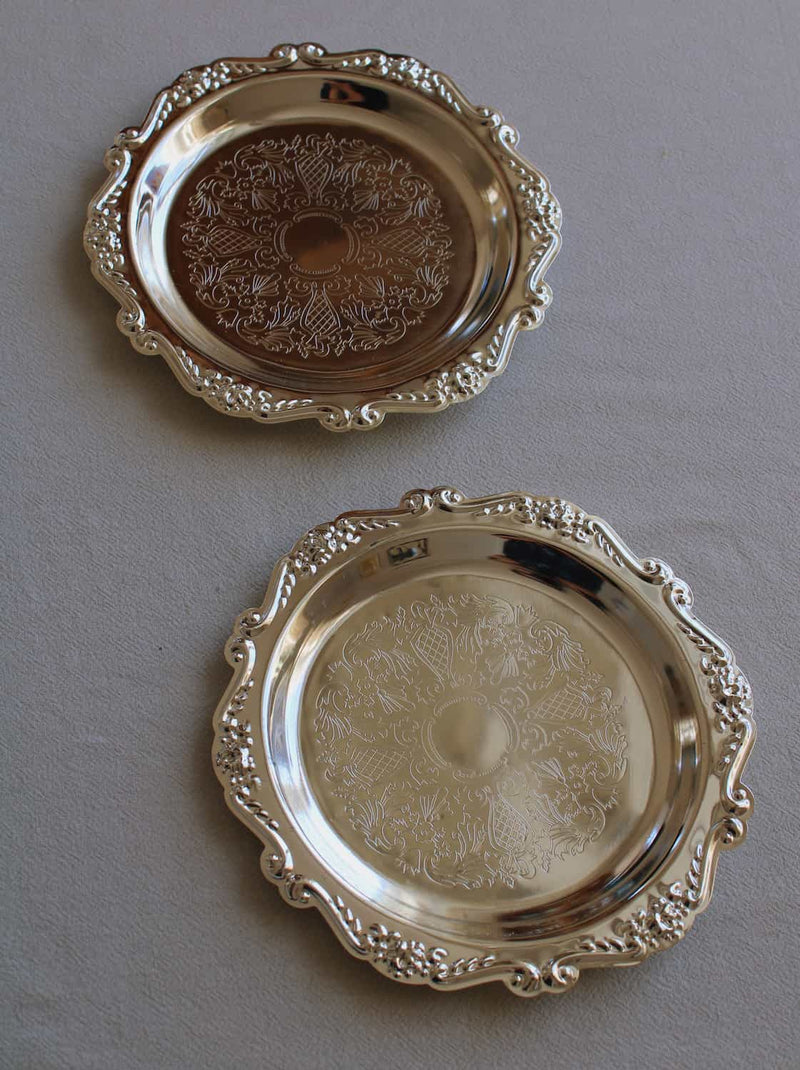 Prato de sobremesa Lacey Silver