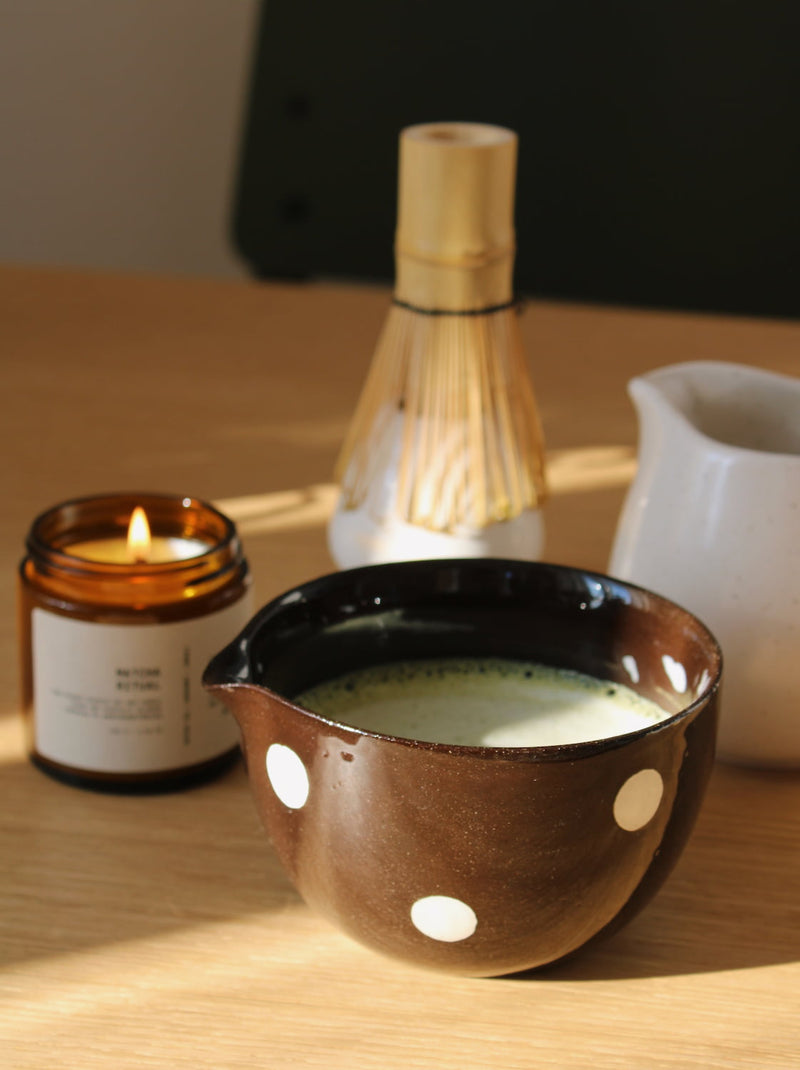 Bursztynowa miska Matcha