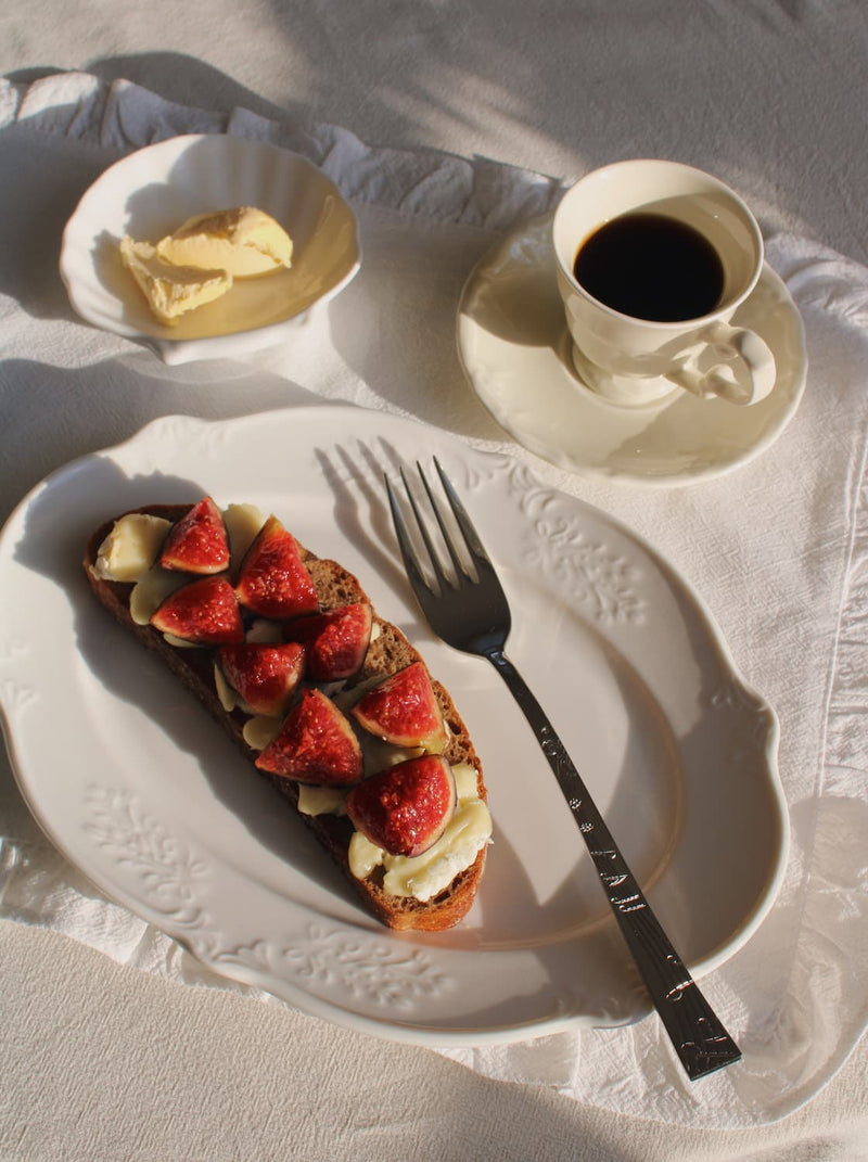 Piatto ovale a rosetta