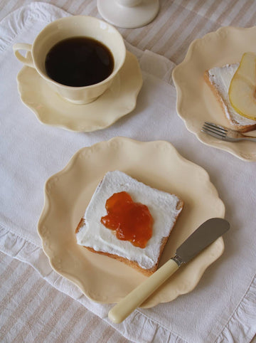 a quiet afternoon tea set yellow tableware