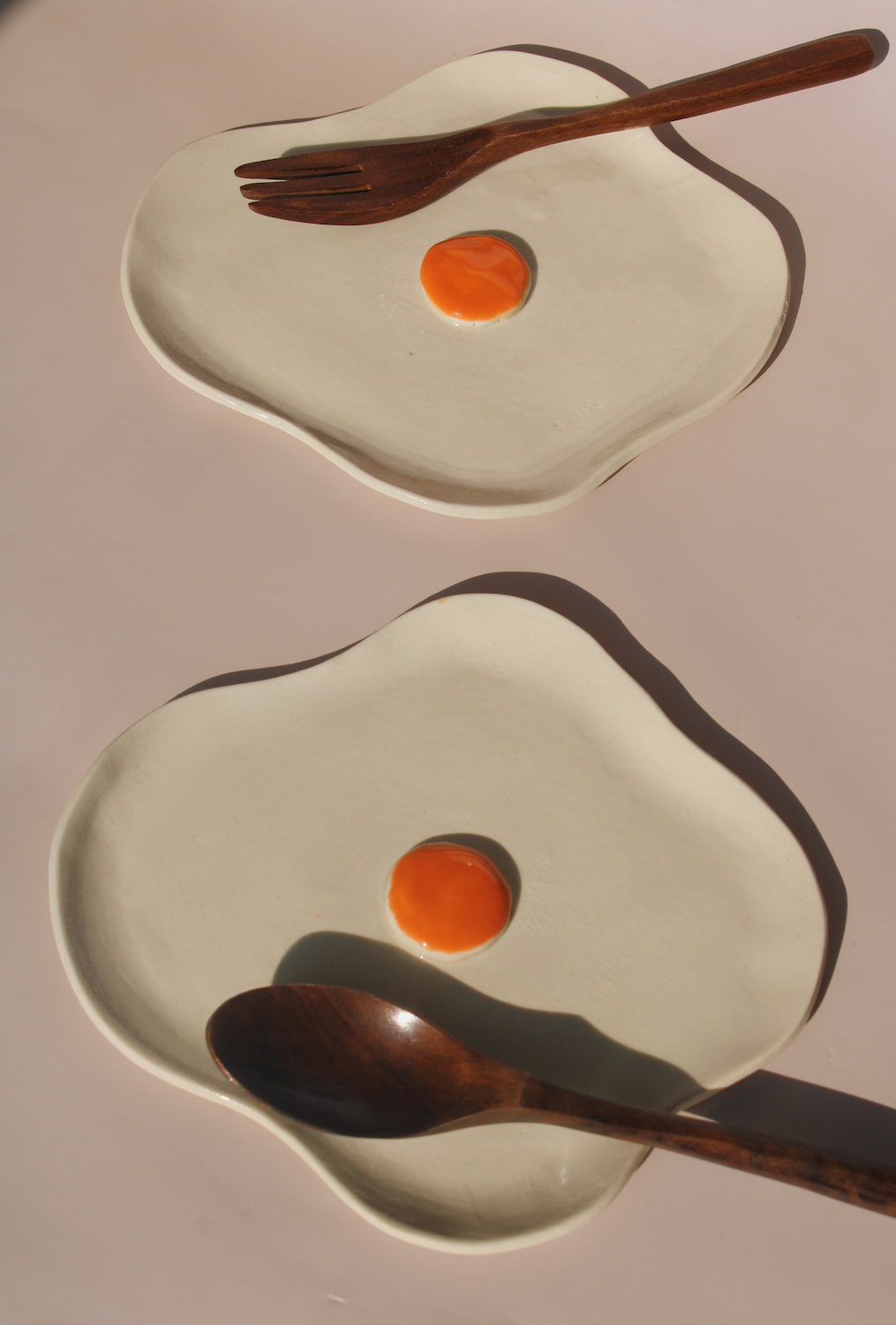 set of handmade ceramic egg spoon rests playful kitchen accessories by Elisa Ceramics