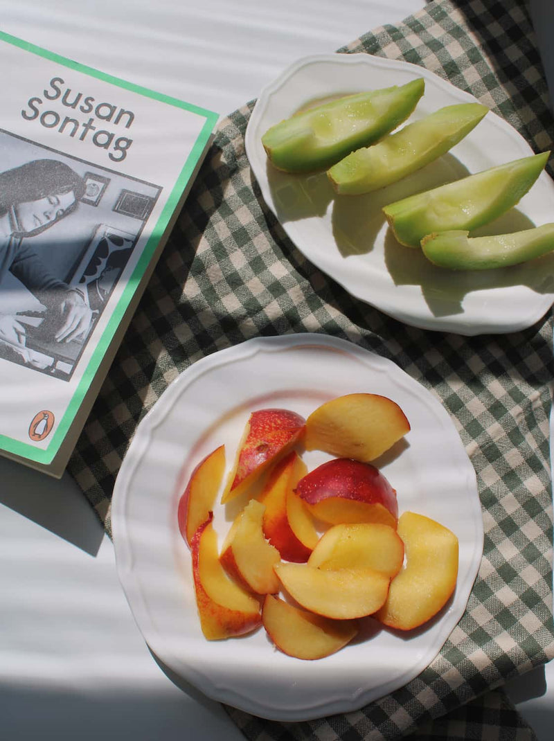 isabeau plate with summer fruit served 