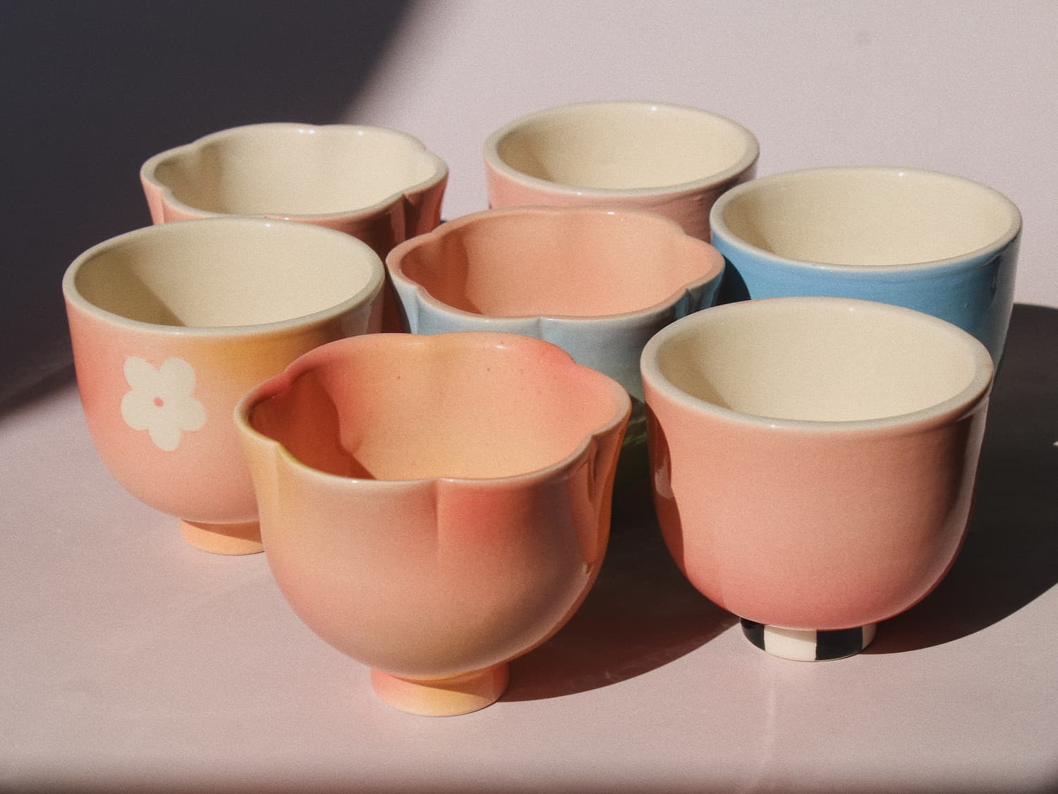 Sunset Yunomi Cup – Handmade Stoneware Coffee Cup | Mimo Collective